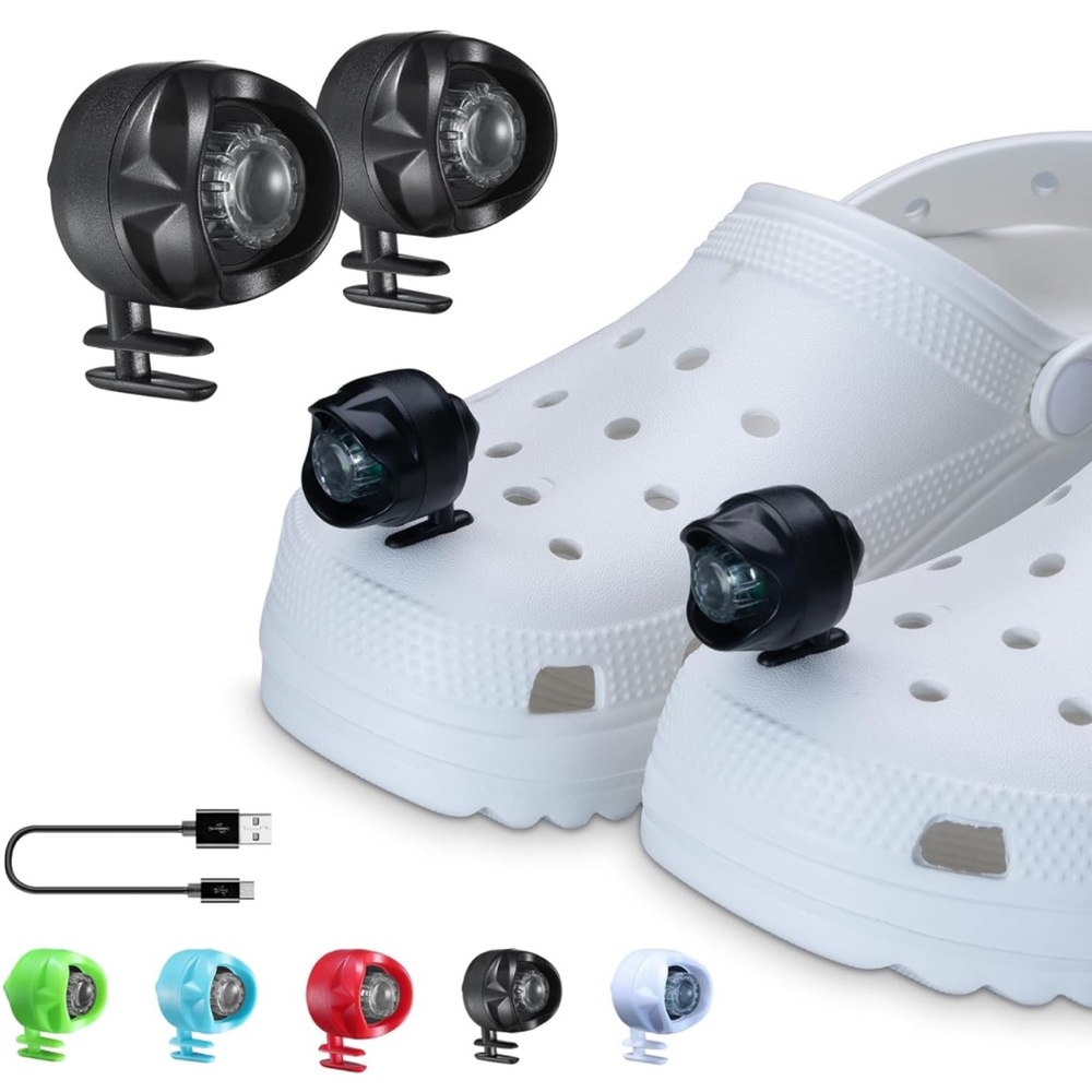 Rechargeable lights for crocs